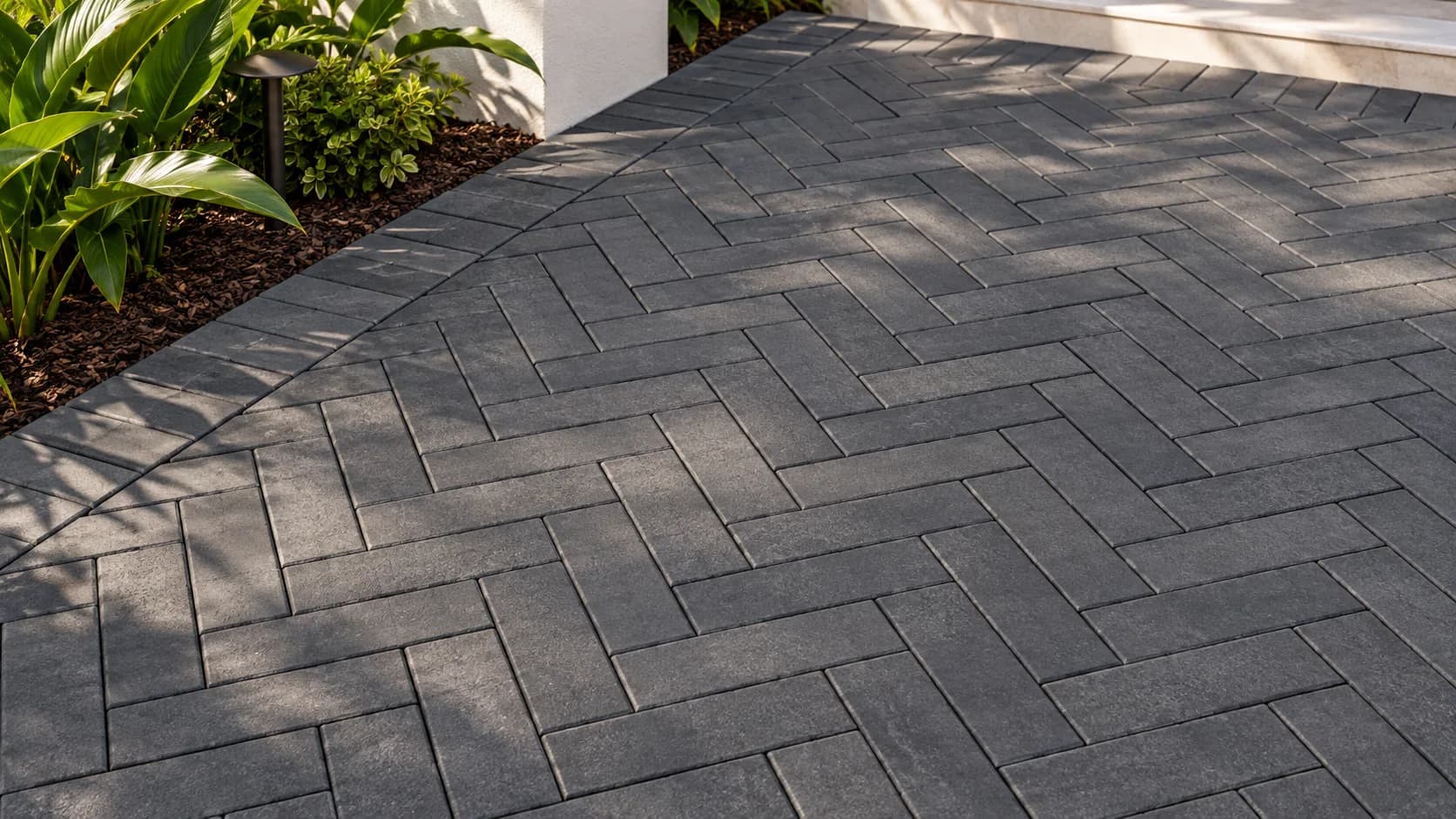Herringbone paver pattern