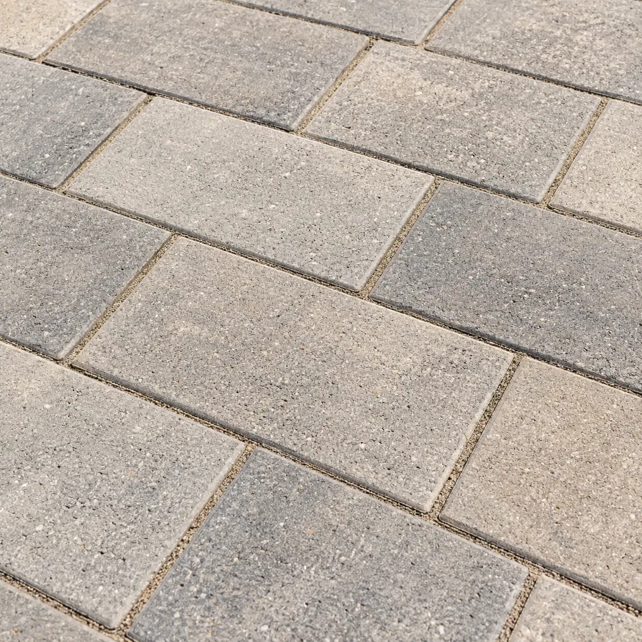 Close view of paver faces and filled joints