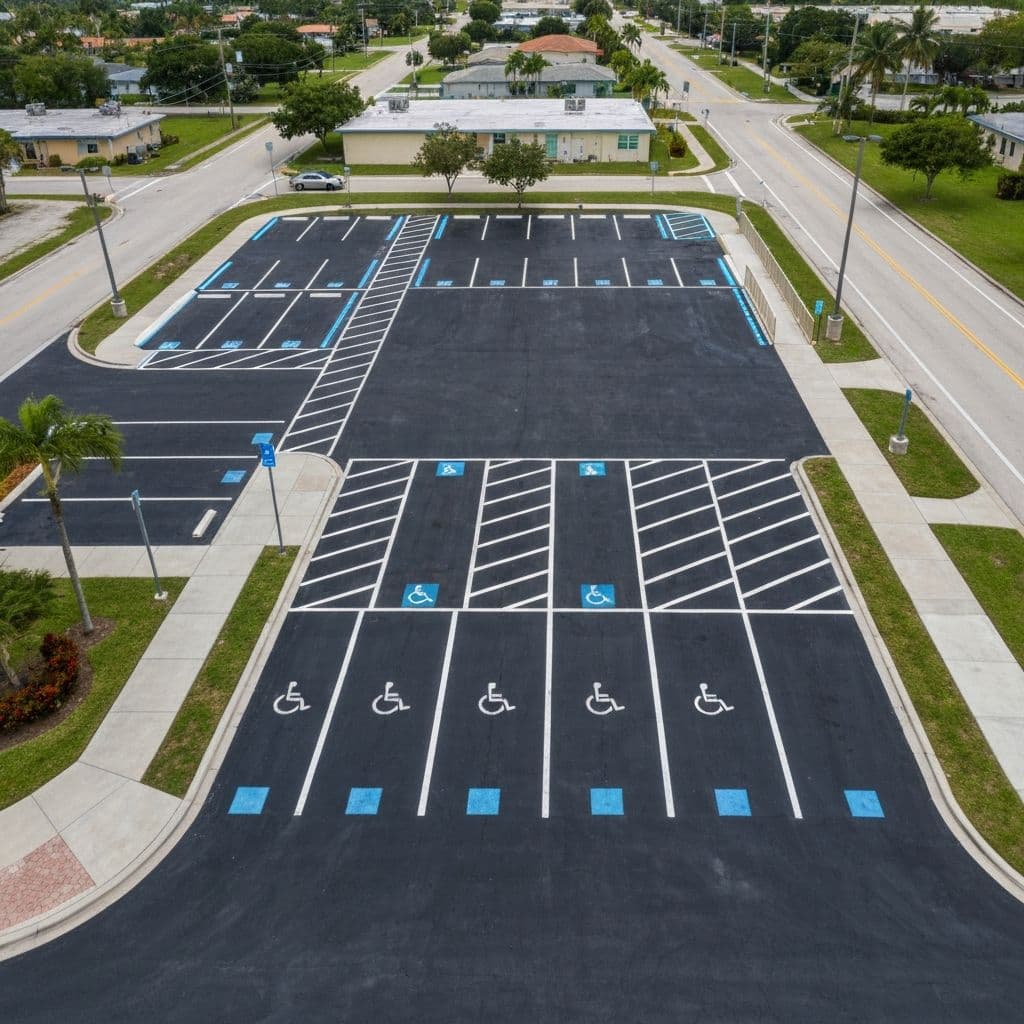 Parking lot marking update for accessible parking